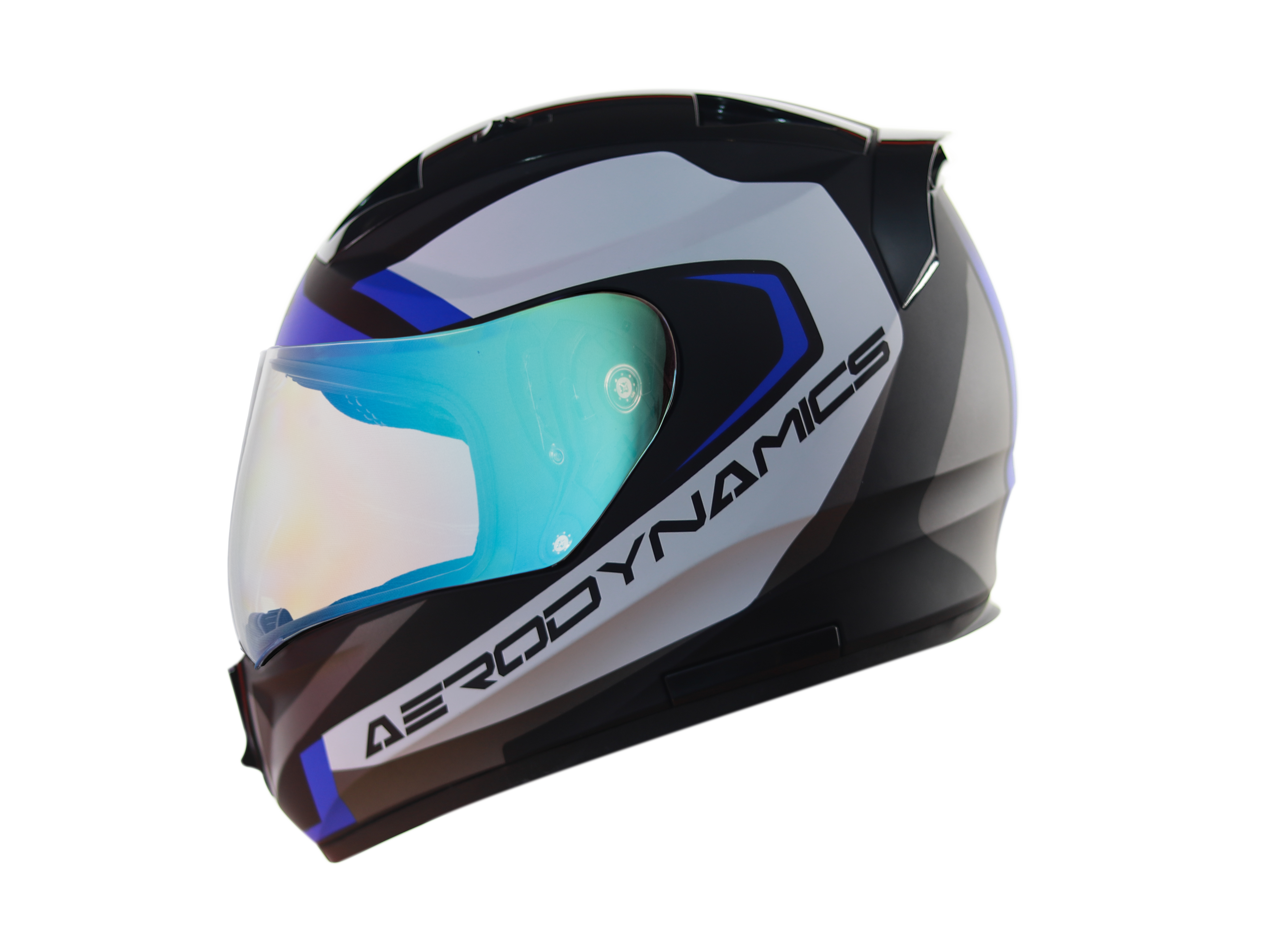 SA-1 Aerodynamics Mat Black With Blue(Fitted With Clear Visor Extra Blue Night Vision Visor Free)